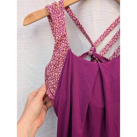 Lululemon Womens Nouveau Limits Tank Top Sz 6 Regal Plum Miss Mosaic Peach Fuzz - Picture 6 of 7